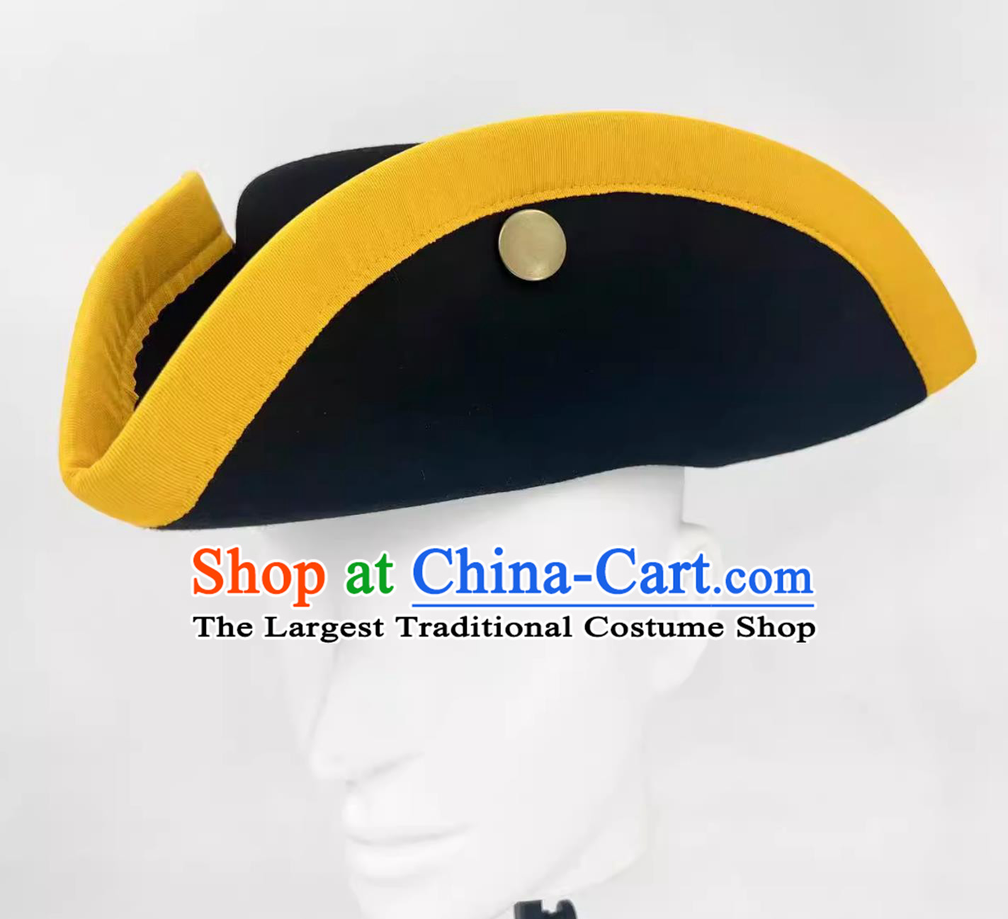 Peter The Great Hat 17th Century European Simple Tricorne Historical Replica King Headpiece