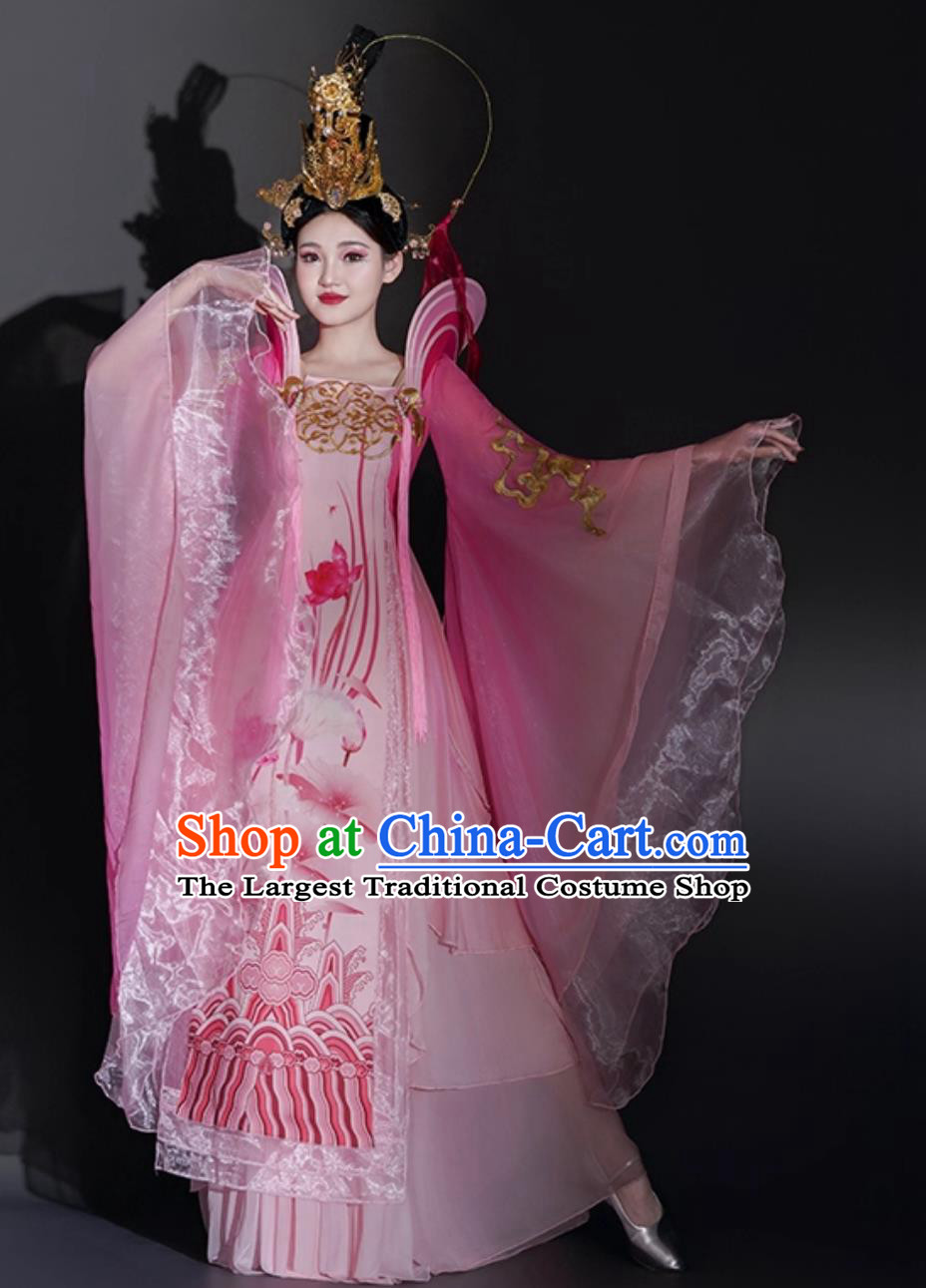 Classical Dance Costume Women Chinese Style Opening Dance Attire Luxurious Beauty Dance Pink Hanfu Dress