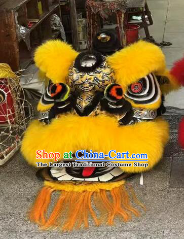 Golden Wool Lion Dance Full Set Chinese Fut San Lion Head Lion Dance Performance Prop