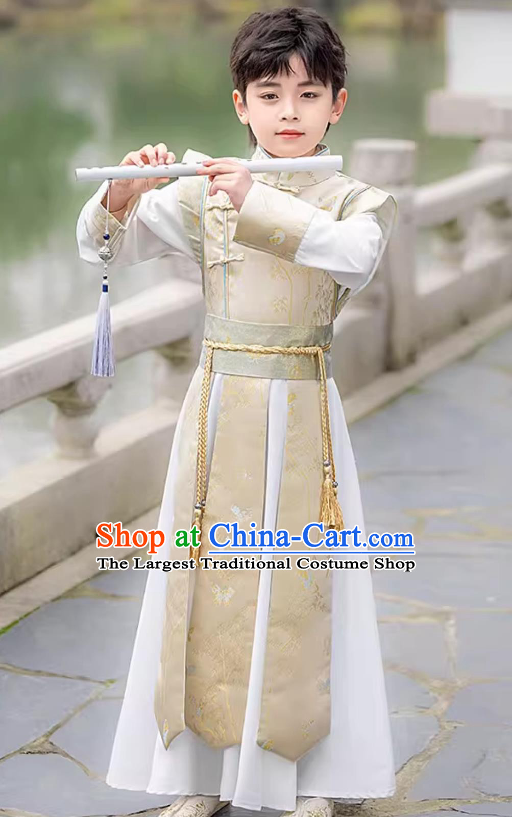 Boys Hanfu Ancient Chinese Style Kung Fu Hero Costume Handsome Boy Performance Outfit