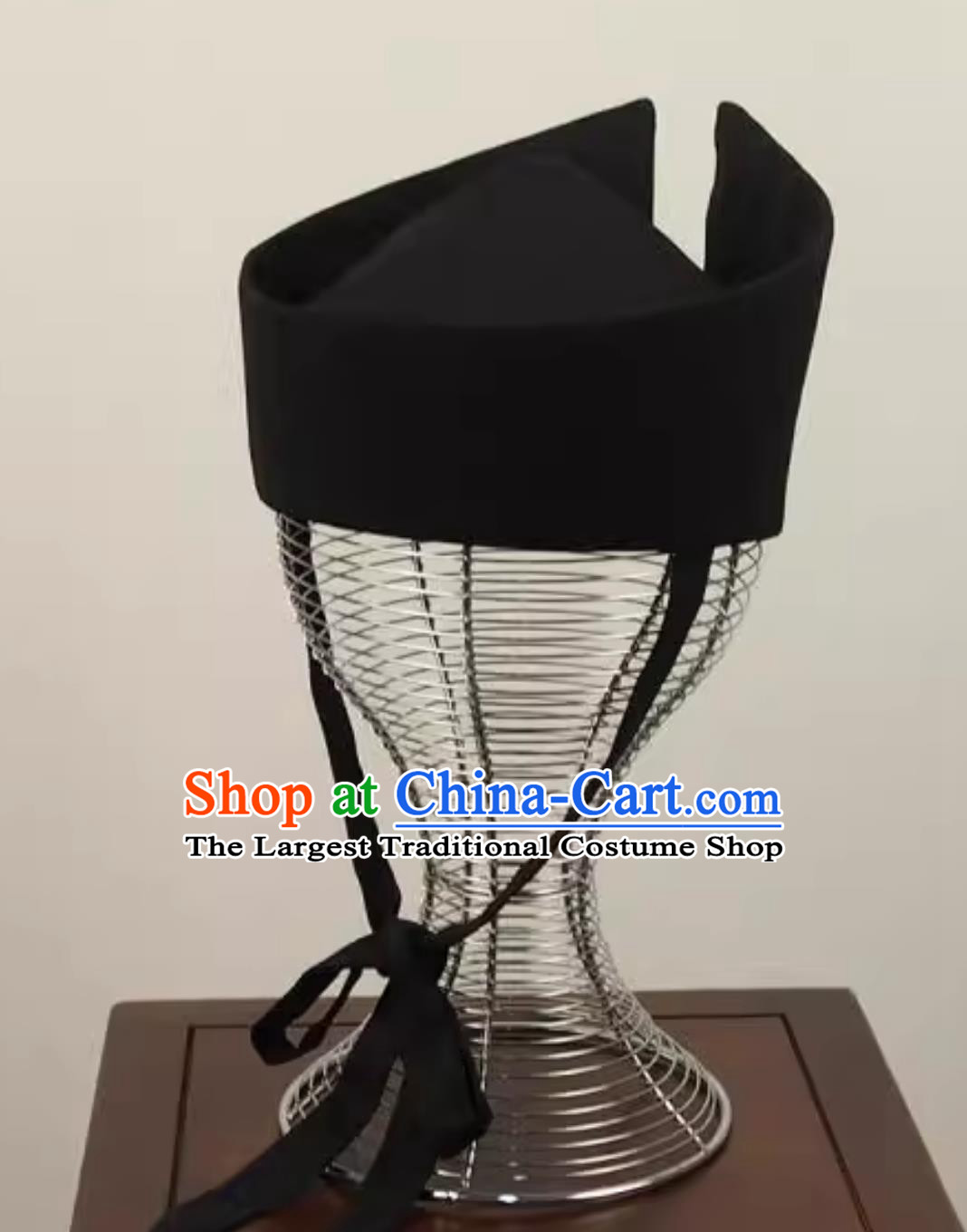 Eastern Han Dynasty Black Headscarf Han Era Official Hat Ancient Chinese Performance Headwear