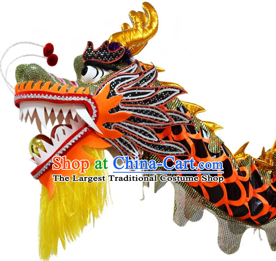 Chinese Dragon Dance Clothing Lantern Festival Dancing Dragon Prop Black Dragon Dance Costume Complete Set