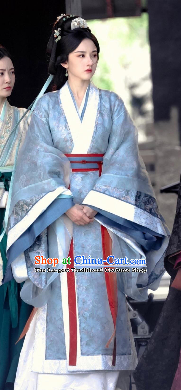 Traditional Hanfu Dress Chinese Warring States Time Empress Clothing TV Series The Prisoner Of Beauty Xiao Qiao Costume