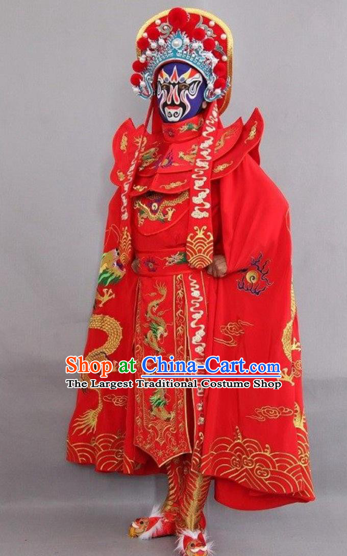Professional Stage Show Bian Lian Red Outfit Sichuan Opera Face Changing Embroidery Costume Complete Set