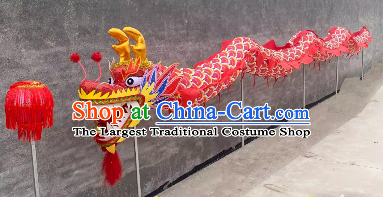 Chinese New Year Dragon Dance Costume Spring Festival Red Dragon Prop