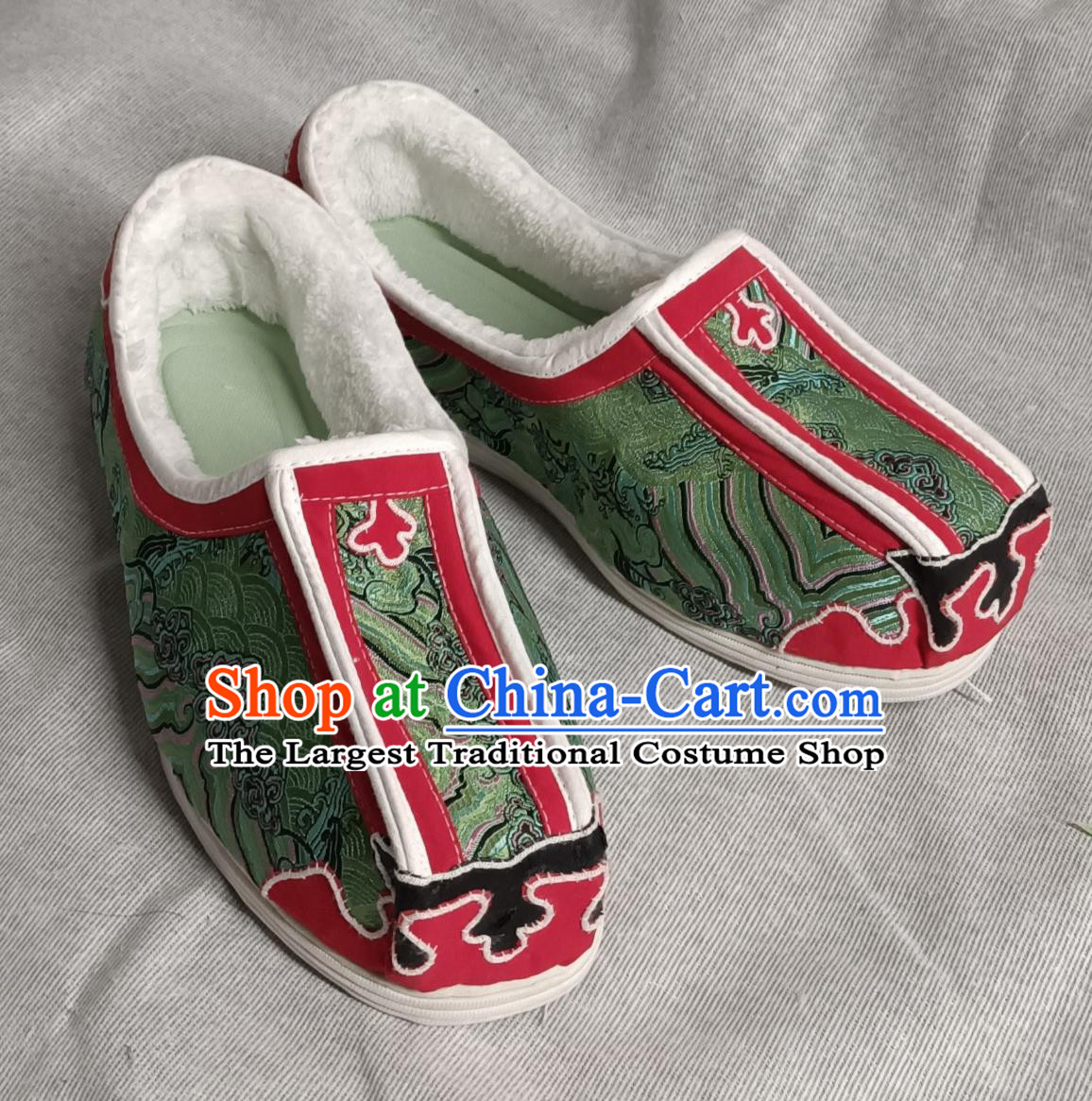 Hanfu Cloud Shoes Warm Cotton Shoes Handmade Ancient Chinese Style Brocade Shoes