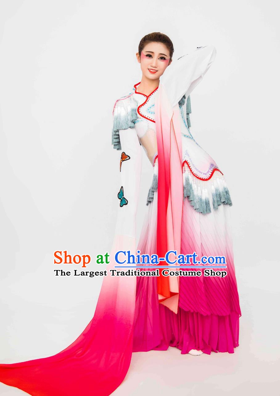 Classical Dance Costume Taoli Cup Flowers In Bloom Female Dance Performance Clothing Water Sleeve Dress